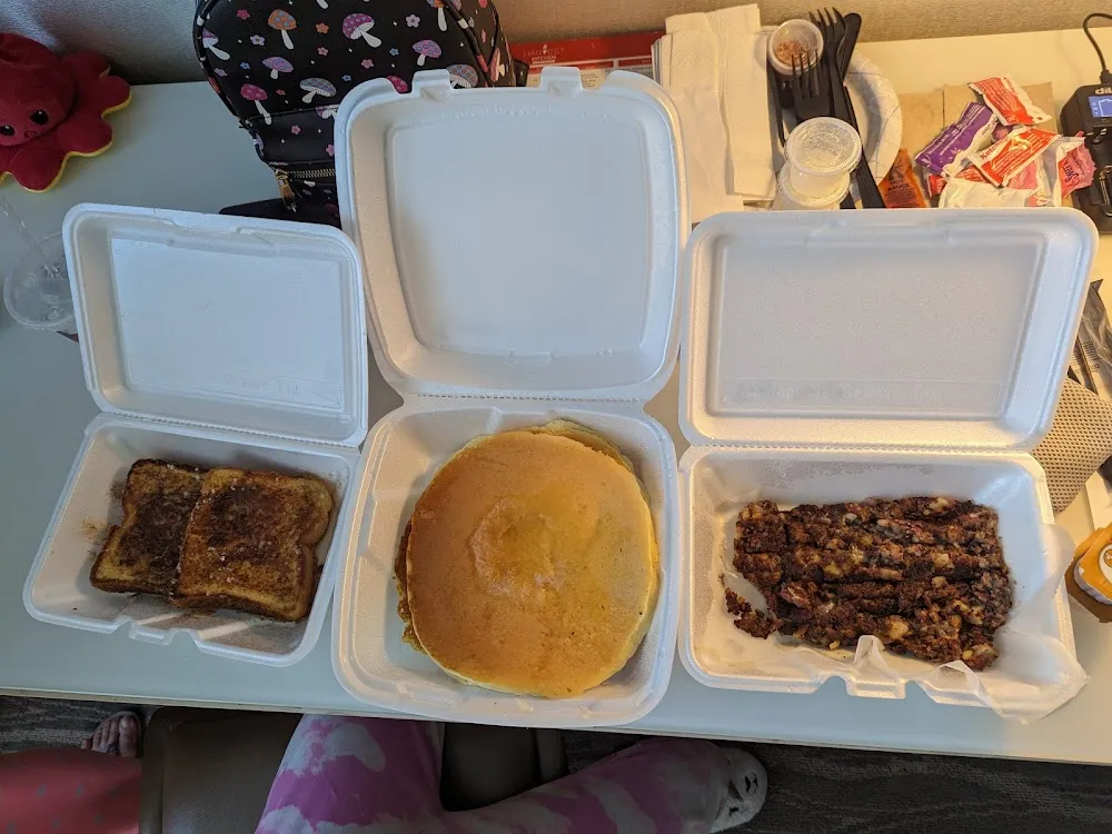French Toast Pancakes and Pastrami Hash