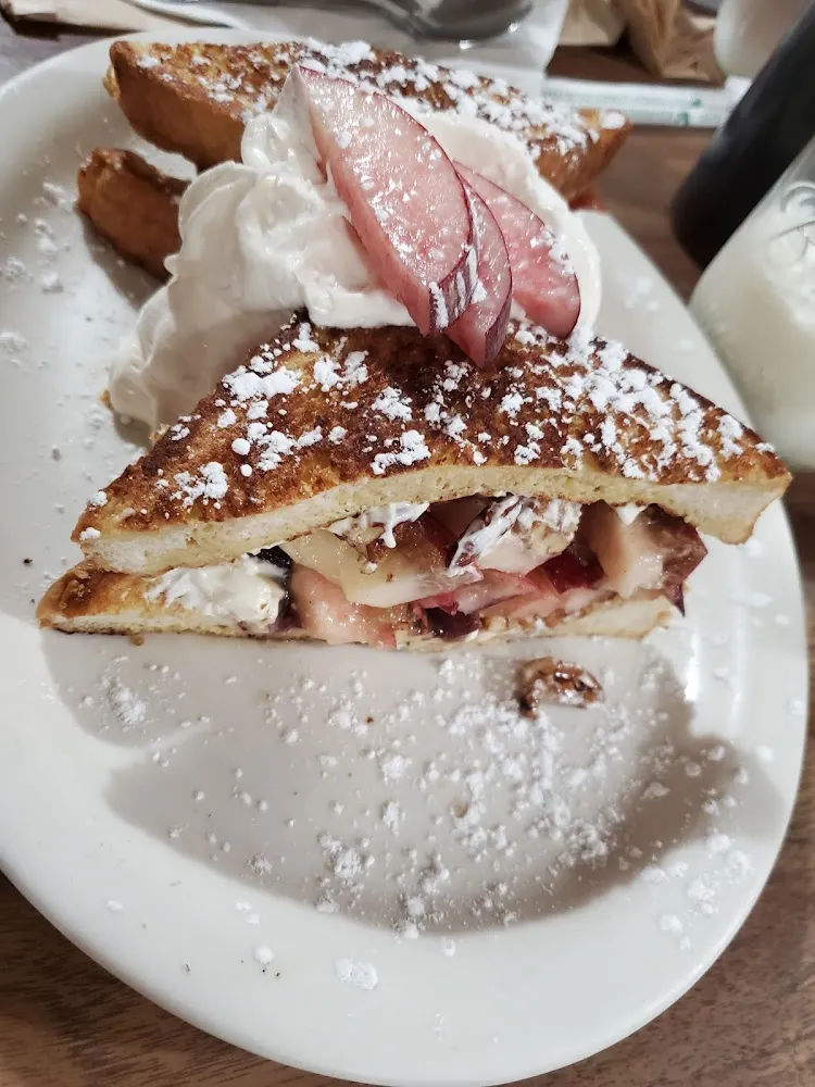 Peach Stuffed French Toast Seasonal Special